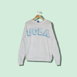 Vintage 2000&#39;s UCLA Sweatshirt University California Los Angeles Jumper American College Pullover Ucla Sweater White Women Free Size