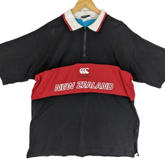 ウェア Canterbury New Zealand polo shirt black Vintage CANTERBURY of New Zealand Polo Shirt Canterbury of