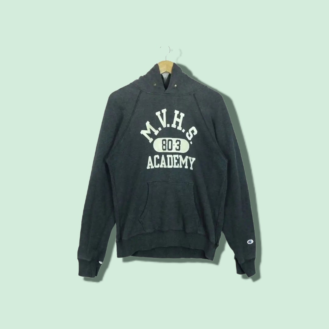 90's Vintage CHAMPION MVHS Academy Big Spell Out Logo Hoodie