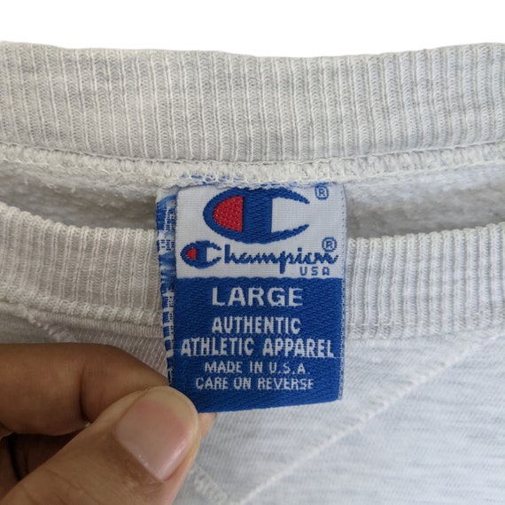 Vintage 90's CHAMPION USA Plain Sweatshirt Champi… - image 10