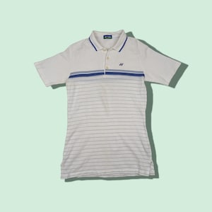 Vintage 90&#39;s YONEX Badminton Tennis Polo T-Shirt Vintage Yonex Tee Vintage Badminton T-Shirt White Size XS