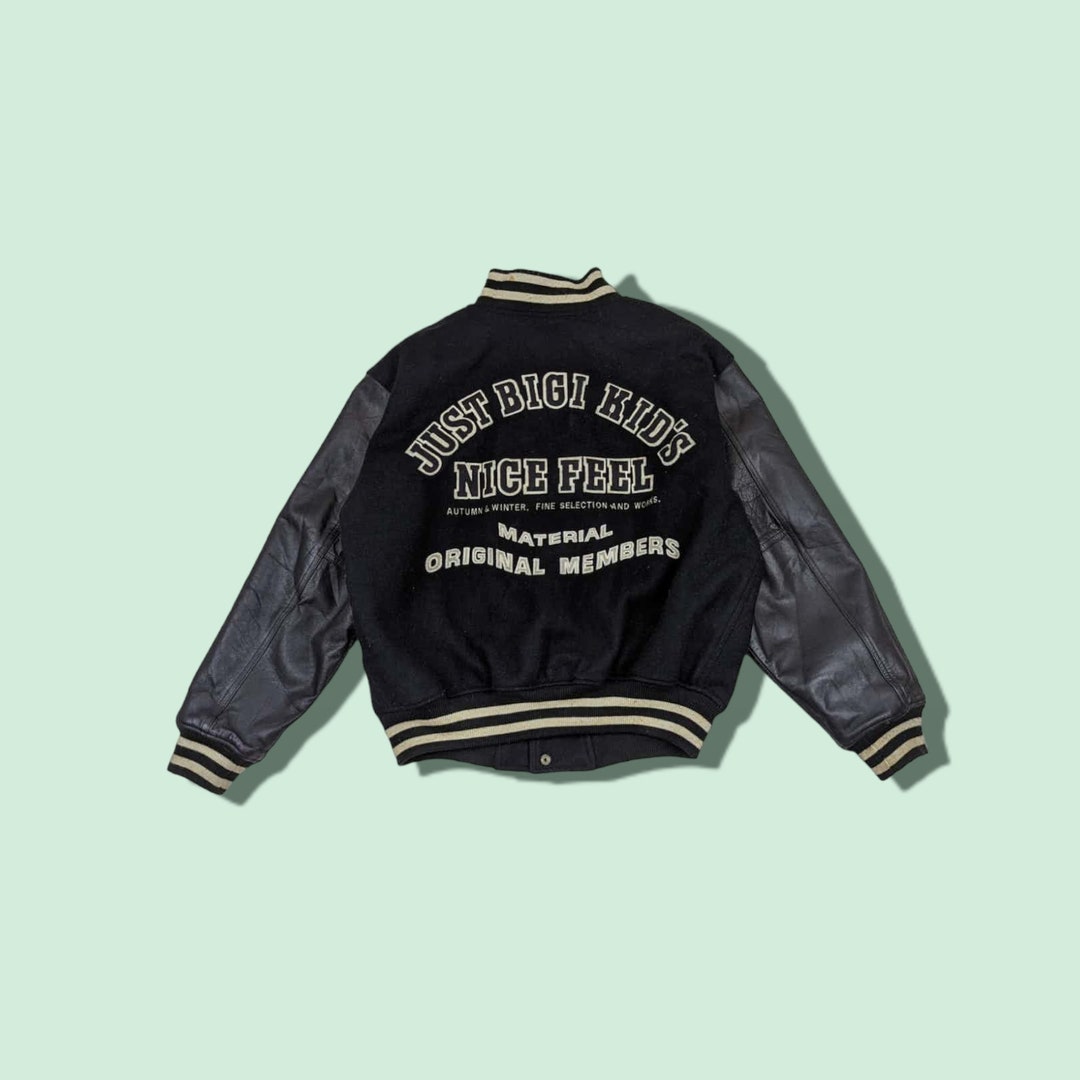 Vintage 00's Japan Common Sense JUST BIGI Letterman Varsity Leather Jacket Vintage Letterman Jacket Vintage Varsity Jacket Black Size Medium - Etsy Vintage 00's Japan Common Sense JUST BIGI Letterman Varsity Leather Jacket Vintage Letterman Jacket Vintage Varsity Jacket Black Size Medium - Etsy