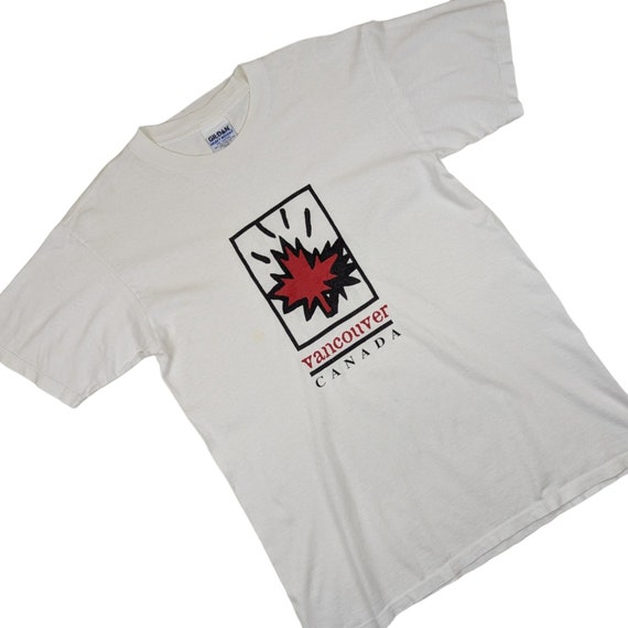 Vintage 90's GILDAN Vancouver Canada T Shirt Vint… - image 2