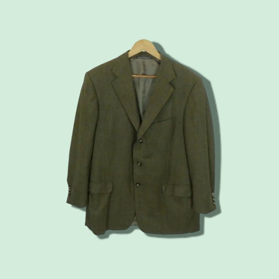 Vintage ERMENEGILDO ZEGNA Blazer Formal Zegna Smart Casual Coat Italian Designer Brown Size Extra Large