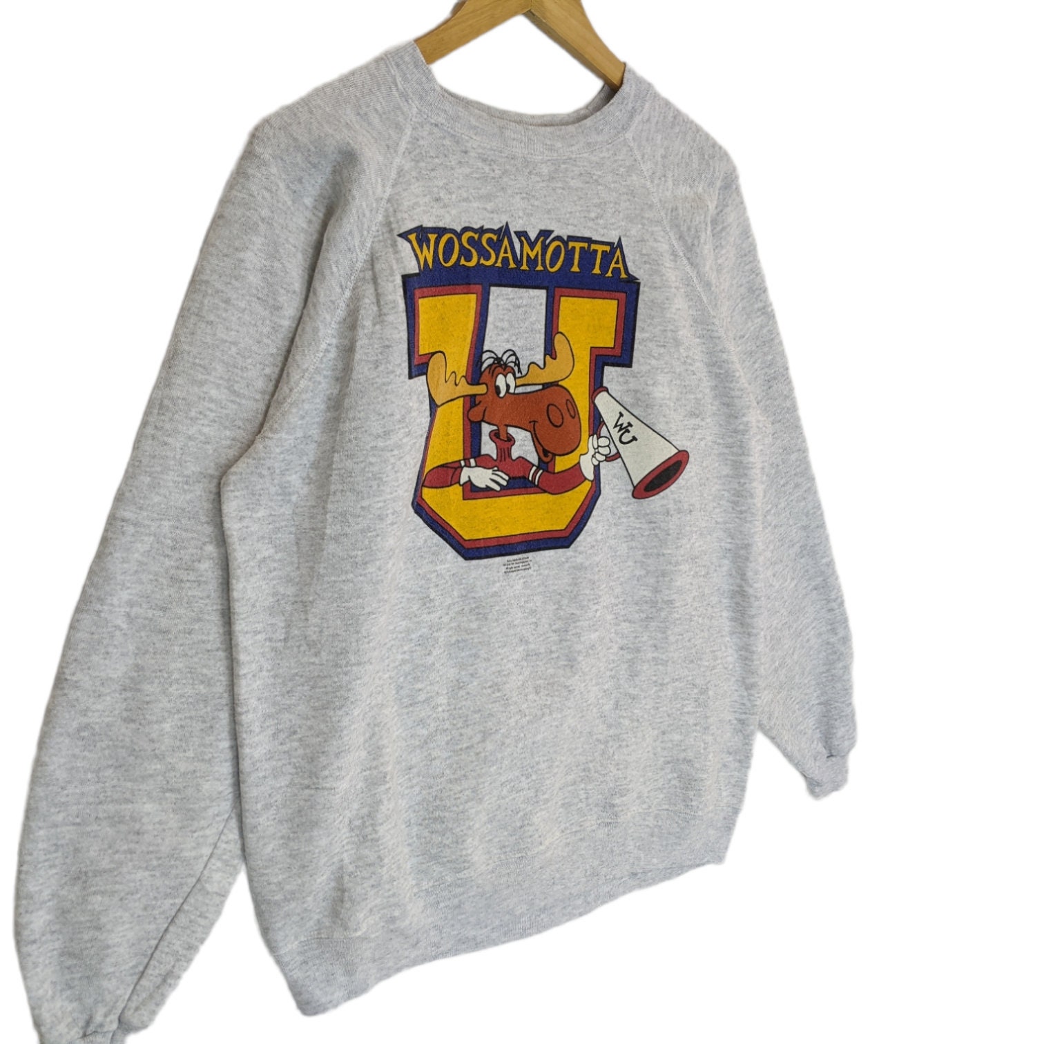 Vintage 90's WOSSAMOTTA U Jumper Rocky and Bullwinkler - Etsy UK