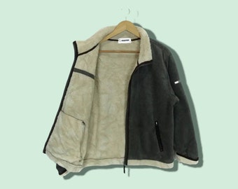 Vintage 90&#39;s UP RENOMA Fluffy Fleece Jacket Up Renoma Sherpa Jacket Vintage Fleece Jacket Vintage Renoma Winter Warm Brown Size Medium
