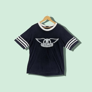 ヴィンテージ 90年代 AEROSMITH ロック バンド ツアー 1997 Tシャツ エアロスミス Tシャツ ロック バンド Tシャツ ツアー Tシャツ ヴィンテージ アメリカン バンド Tシャツ インディゴ サイズ L