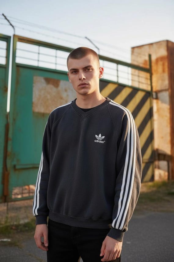 Vintage 90's ADIDAS Trefoil Oversize Sweatshirt Adidas Pullover