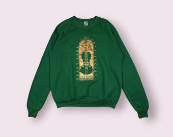 Vintage 90's GRANT PARK CONCERTS Pullover Jumper Vintage Jerzees Sweatshirt Music Festival Crewneck Green Size Large