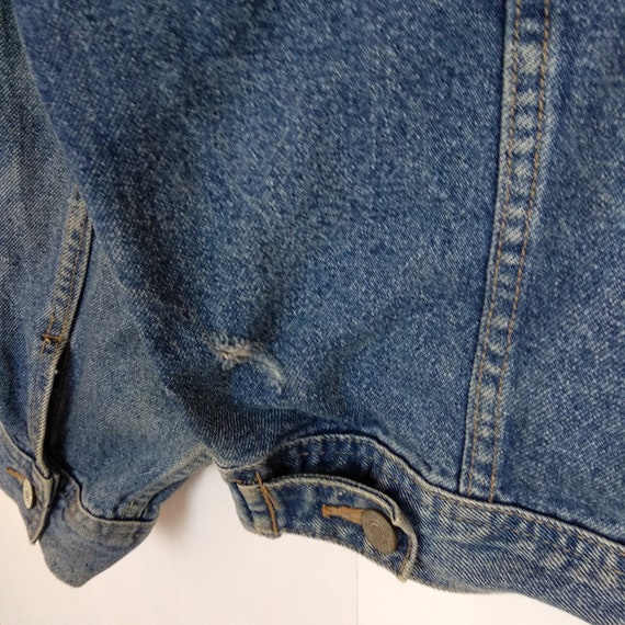 Vintage 80's HOUSTON Denim Jeans Punk Jacket Vint… - image 9