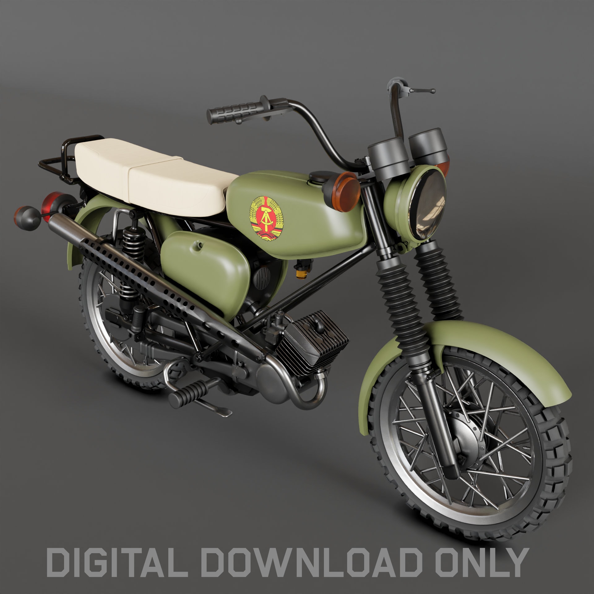 Oldsmoped - Aufkleber Set (Silber), Simson S51 B