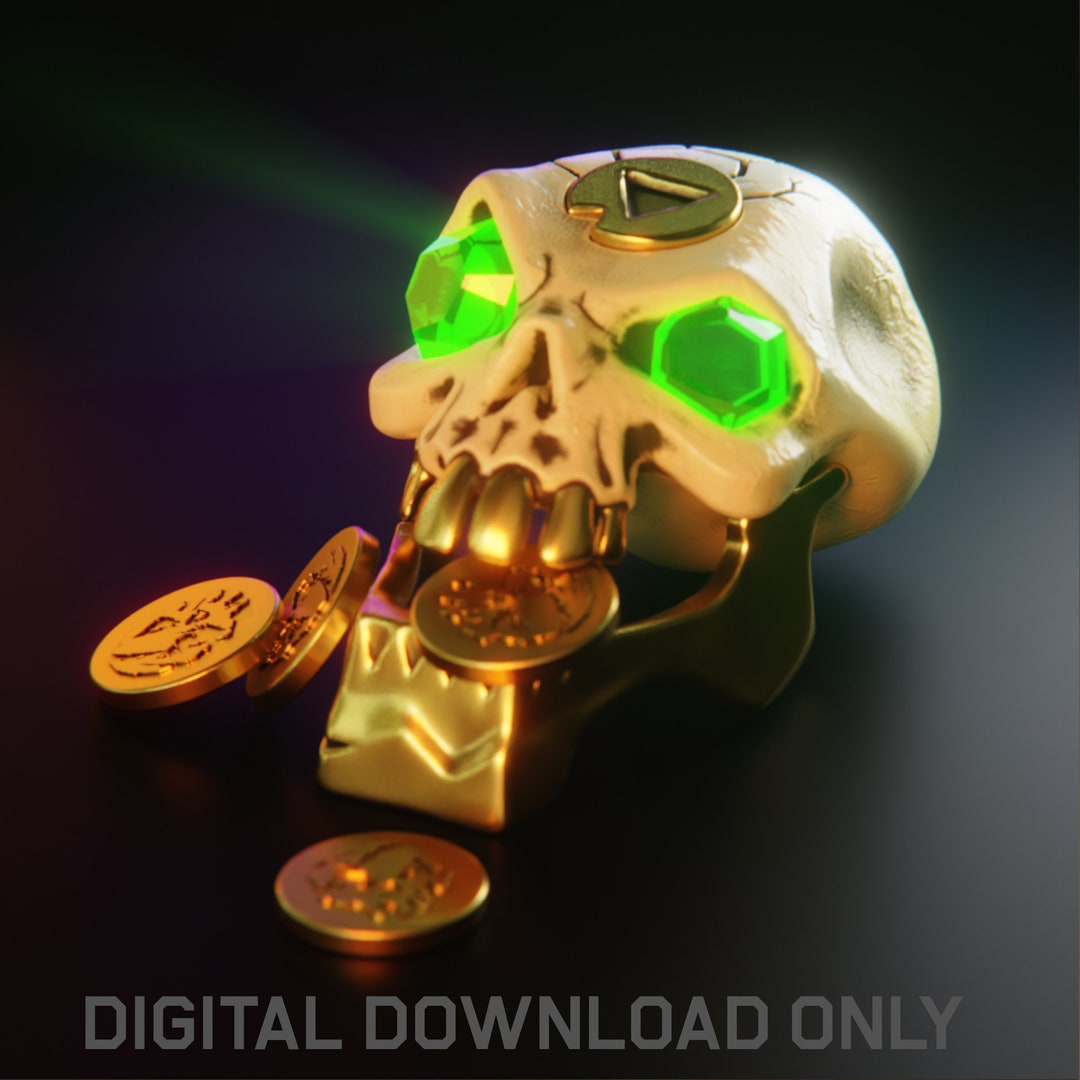 SEA OF THIEVES Gold Hoarder Skull Kit 3D Print Stl Etsy Canada