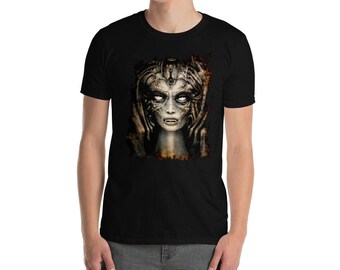 Giger Biomechanical vampire creepy surreal art lover gift Short-Sleeve Unisex T-Shirt
