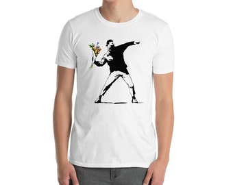 Flower thrower street art lover gift Short-Sleeve Unisex T-Shirt