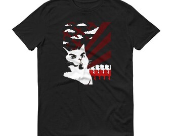 Funny Asian Military Dictator Army Cat Short-Sleeve T-Shirt