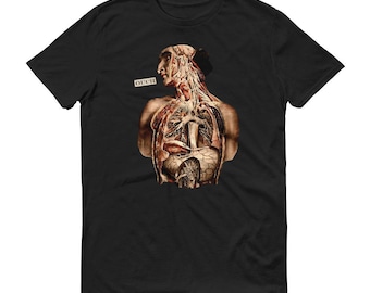 T-Shirt manches courtes de l’anatomie humaine Vintage gothique étude médicale