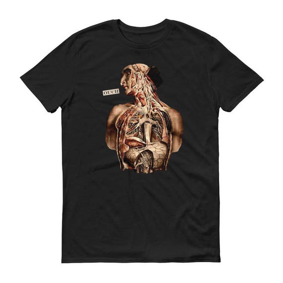 Vintage Human Anatomy Gothic Medical Study Short Sleeve Etsy