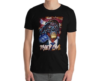 They live to obey cult Sci fi horror movie lover gift alternative lifestyle occupy propaganda Short-Sleeve Unisex T-Shirt