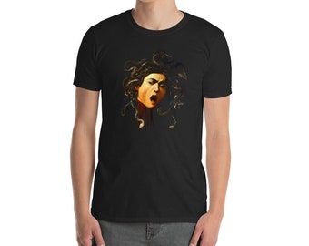 Caravaggio Medusa Fine Art lover painting Goth horror Short-Sleeve Unisex T-Shirt