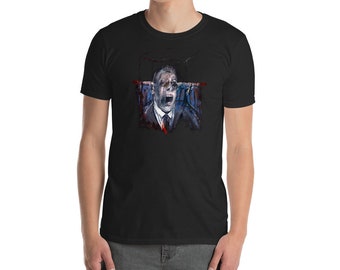 Francis Bacon Screaming Business man in suit office angst existential painting art lover gift Short-Sleeve Unisex T-Shirt