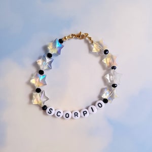 Scorpio star sign beaded bracelet | Zodiac bracelet | Gifts for Her | Scorpio gift for Women