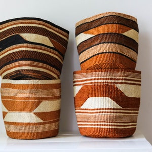 African Woven Baskets, Succulent planters , Sisal Woven Planters, Home décor, Toy Storage Baskets, Moms gift, Christmas gift, 9 " baskets