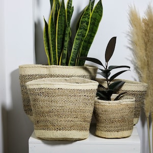 Woven Banana fiber basket, Sisal Woven Planters, African Woven Baskets, Woven home décor, Toy Storage Baskets, Moms gift, Christmas gift