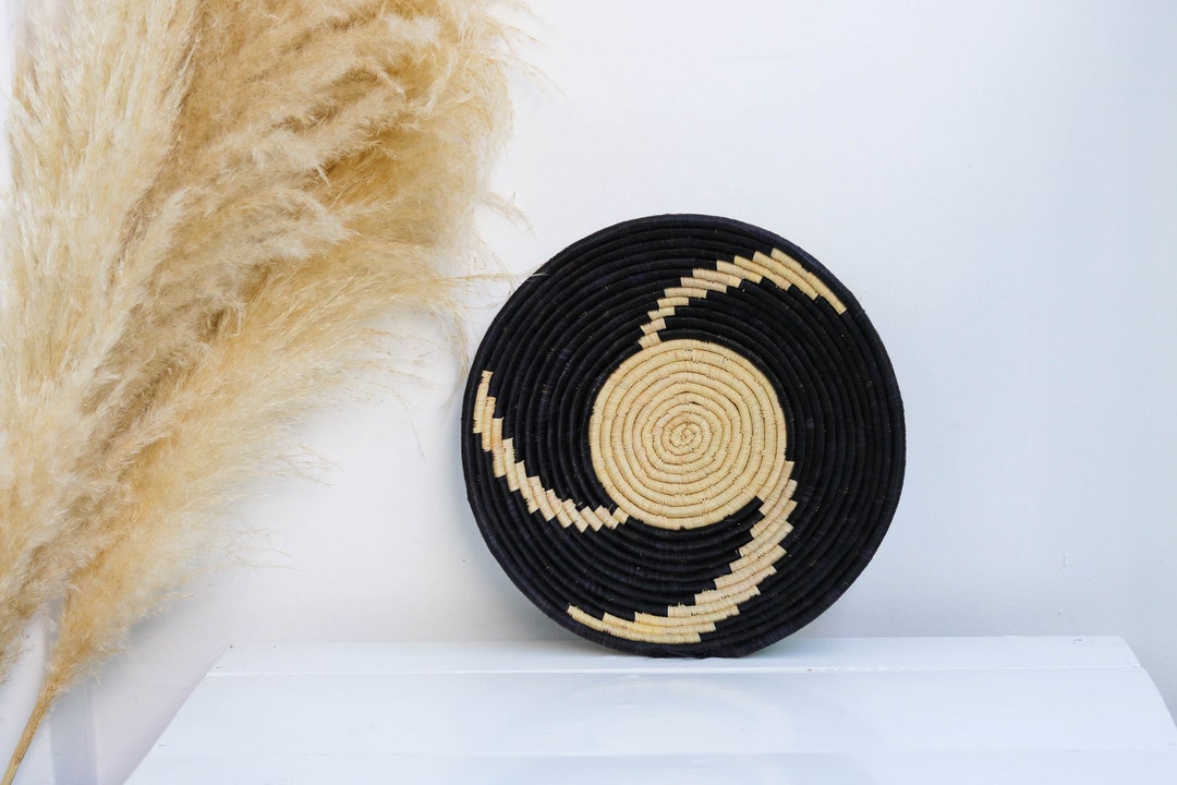 Banana Fiber Basket, Woven Wall Basket, Raffia Basket, African Wall