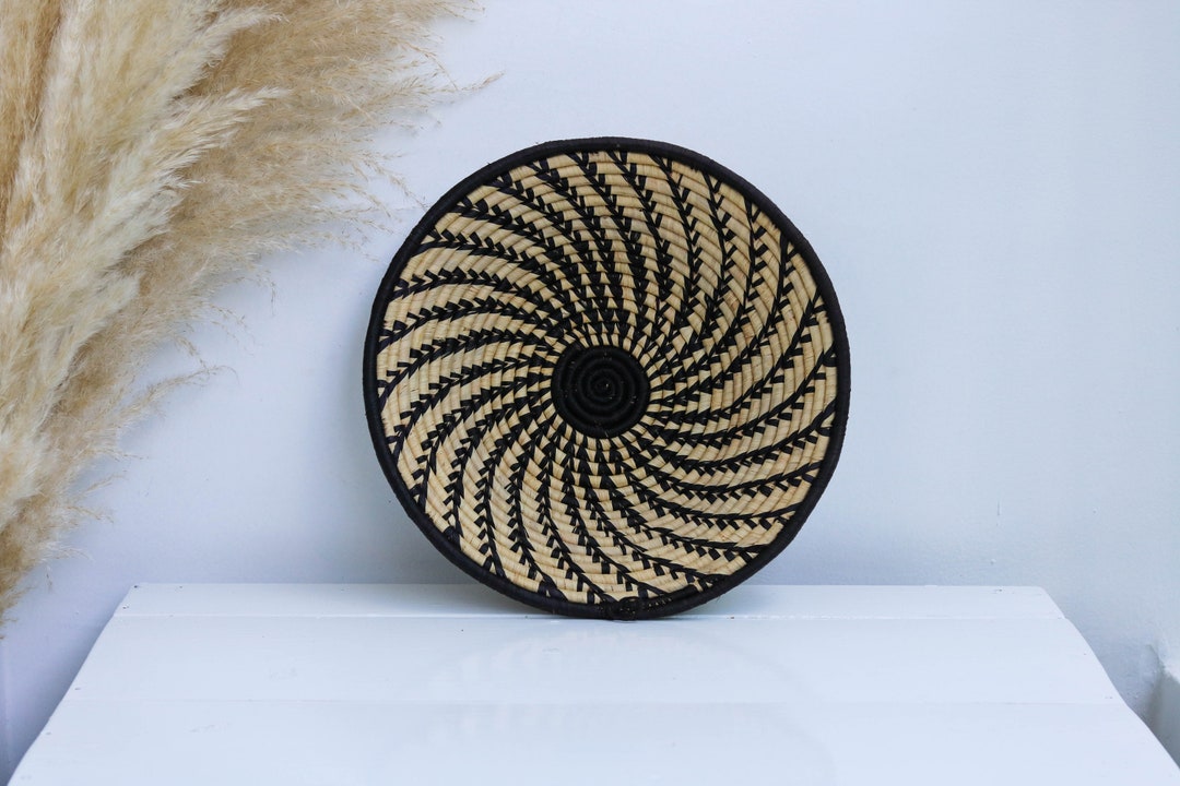 Banana Fiber Basket, Woven Wall Basket, Raffia Basket, African Wall