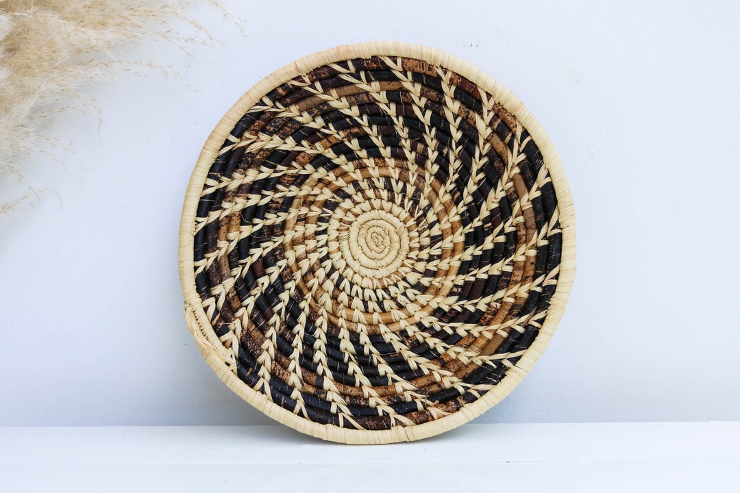Banana Fiber Basket, Woven Wall Basket, Raffia Basket, African Wall