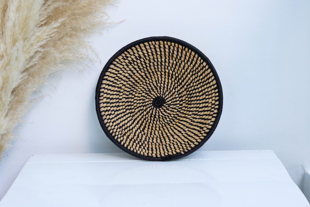 Banana Fiber Basket, Woven Wall Basket, Raffia Basket, African Wall