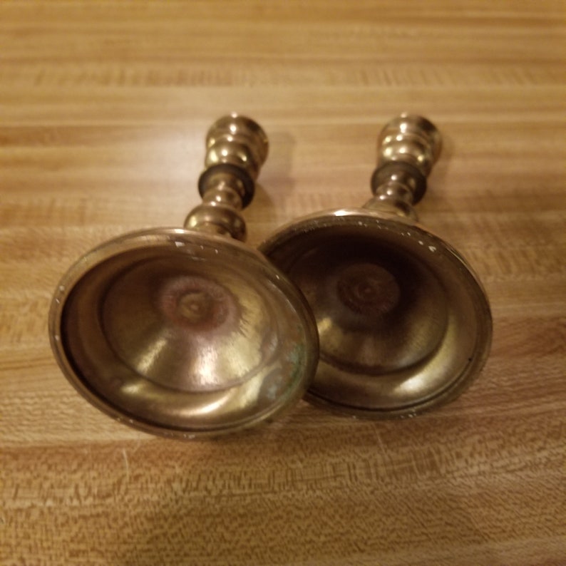 Brass England Candlesticks Made in England Midcentury Etsy