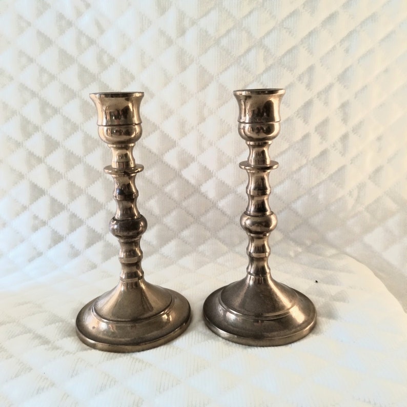 Brass England Candlesticks Made in England Midcentury Etsy