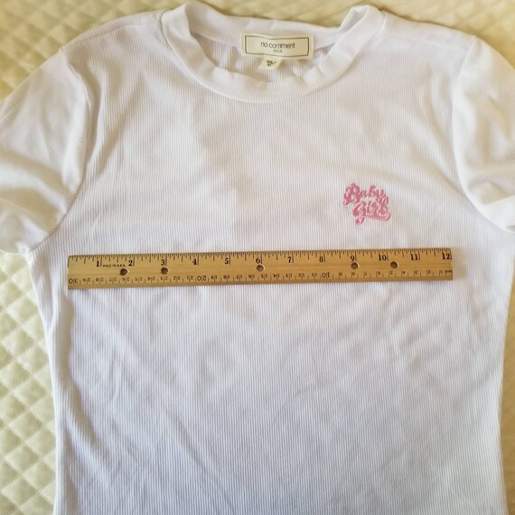 White Short Sleeves Baby Girl Tshirt, Cap Sleeve,… - image 9