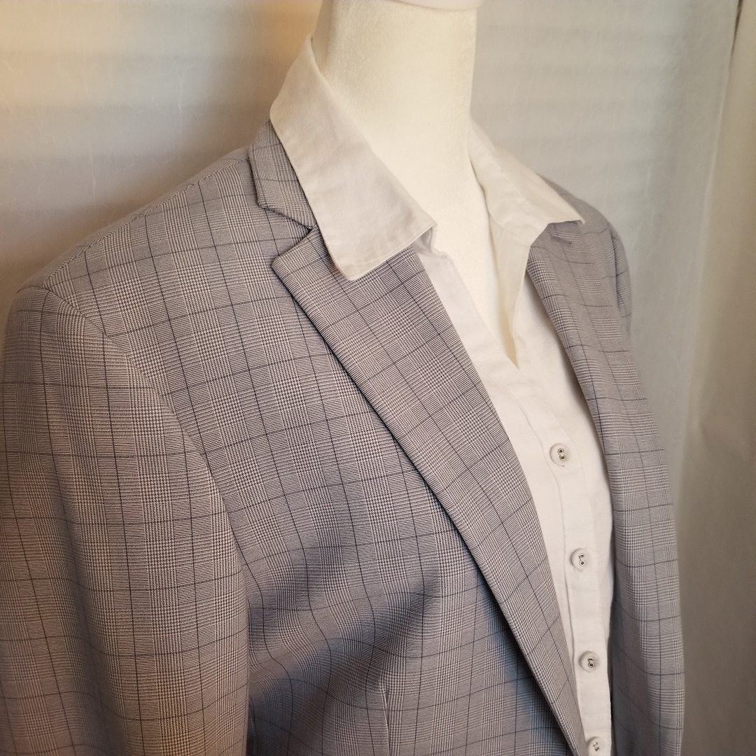 Vintage 90s Pinstripe Blazer: Powder Blue, Saks Fifth Avenue, Junior XS ...