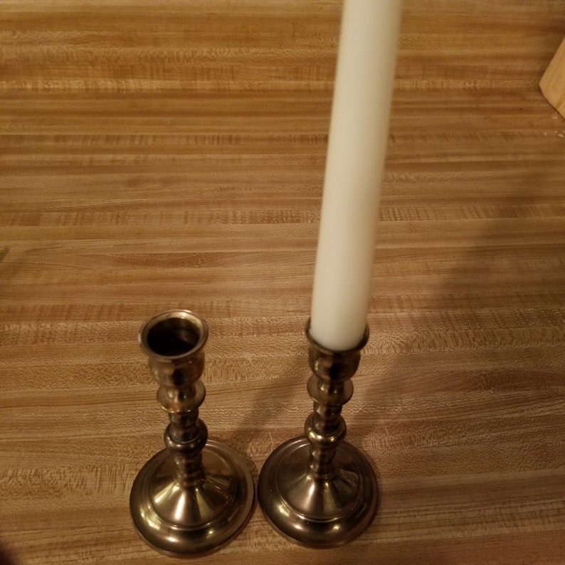 Brass England Candlesticks Made in England Midcentury Etsy