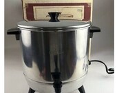 Chilton Vintage Electric Coffee Percolator 30 Cup Buffet Aluminum No Box