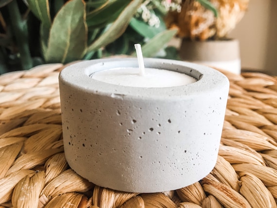 Concrete tea light holder deals