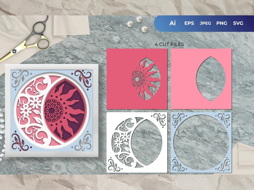 Shadow Box SVG, Layer SVG, 3D Shadow Box, Shadow Box, 3d Layer Svg