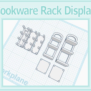 1:12 Dollhouse Cookware Display Rack 3D Print File STL Instant Download All Scales