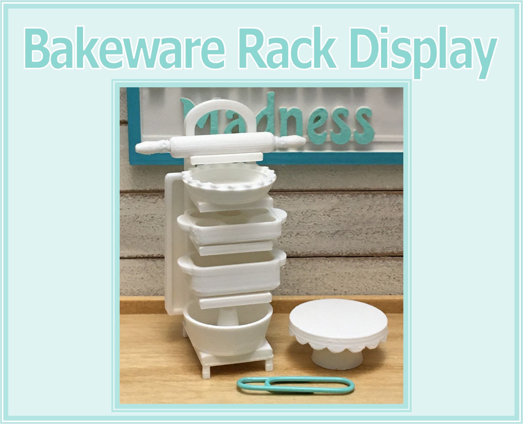 1:12 Bakeware Display Rack 3D Print File STL Instant Download All ...
