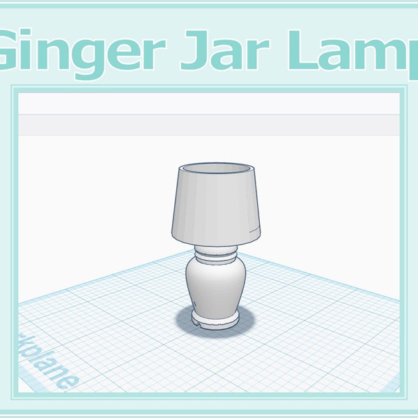 1:12 Dollhouse Ginger Jar Lamp & Shade 3D Print File STL Instant Download All Scales