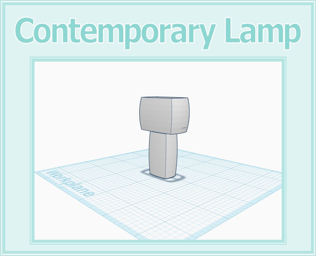 1:12 Dollhouse Contemporary Lamp &amp; Shade 3D Print File STL Instant ...