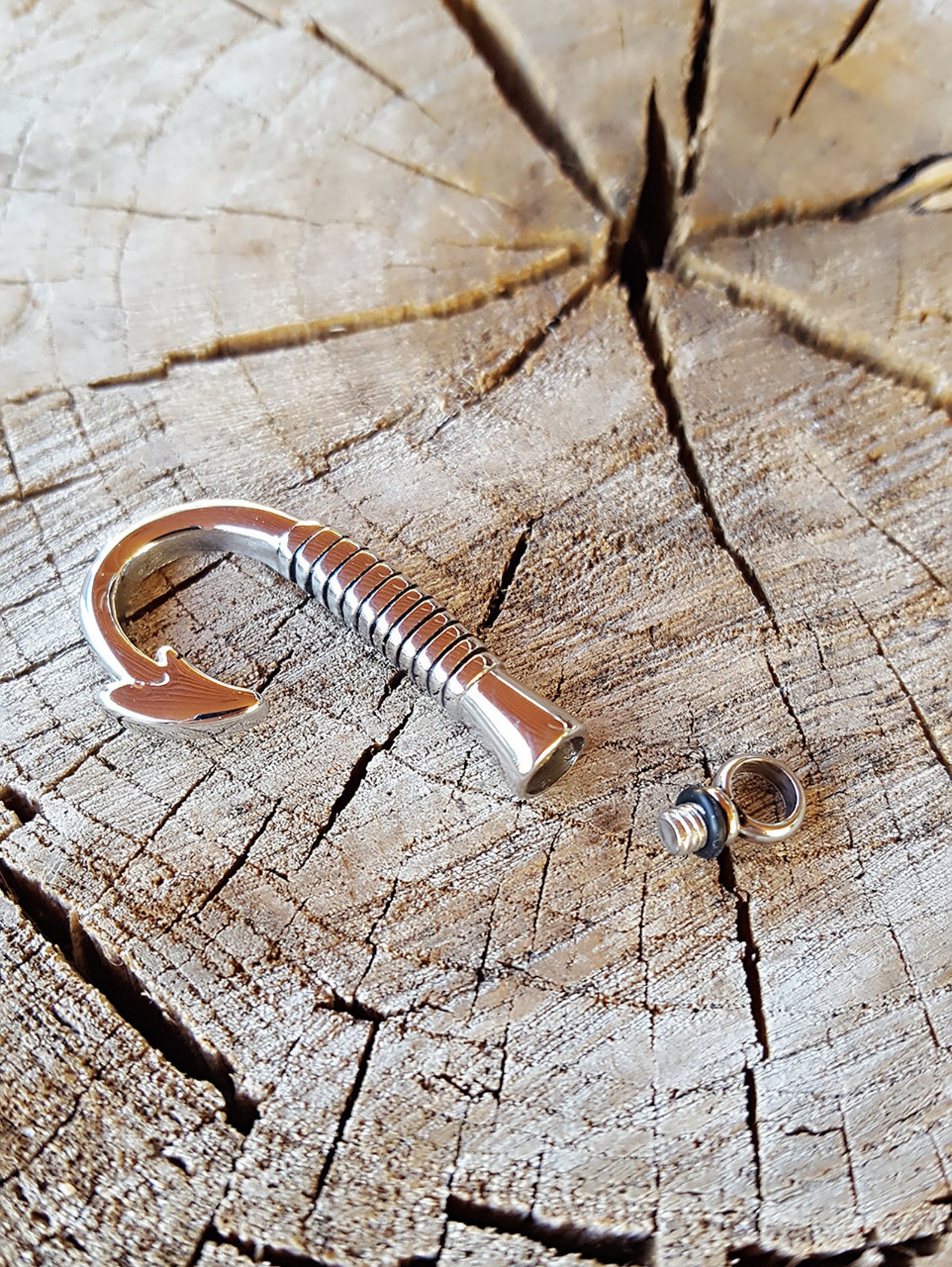 Personalized Fish Hook Cremation Jewelry for Ashes Urn Etsy