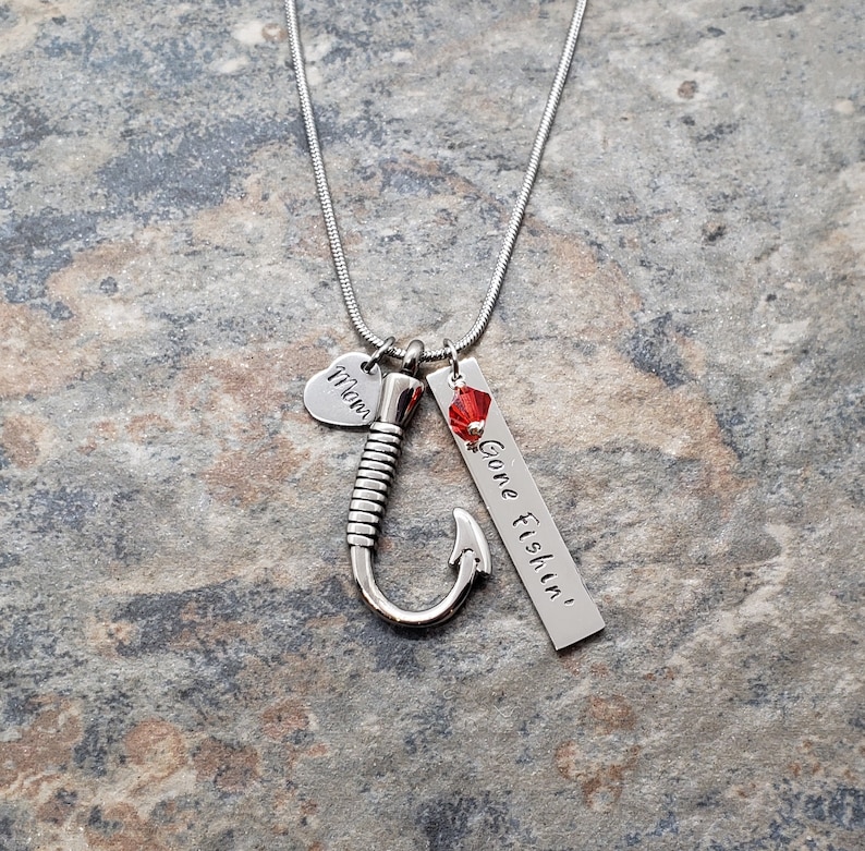 Personalized Fish Hook Cremation Jewelry for Ashes Urn Etsy