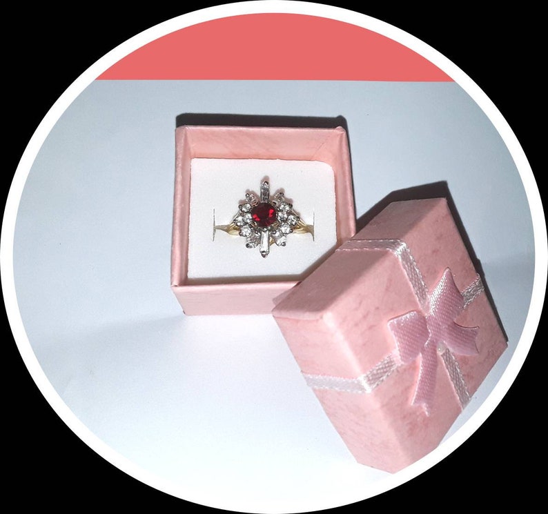 Roaring 1920s Art Deco Ruby and Diamond Paste Cocktail Ring Antique 18K HGE Starburst Style Ruby Ring With UK Birmingham Assay Stamp