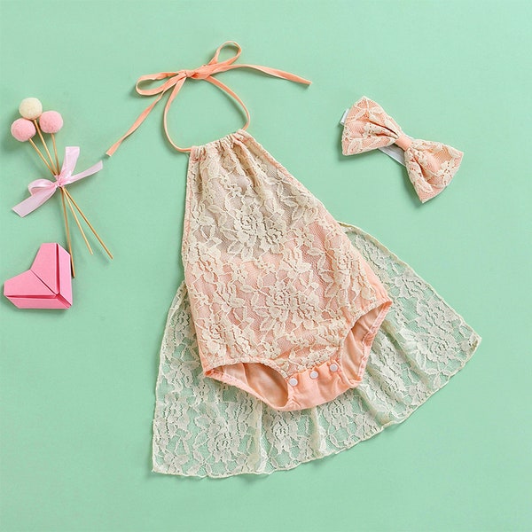Lace Romper Dress Etsy