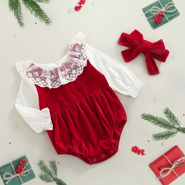 Baby Girl Christmas Outfit Etsy
