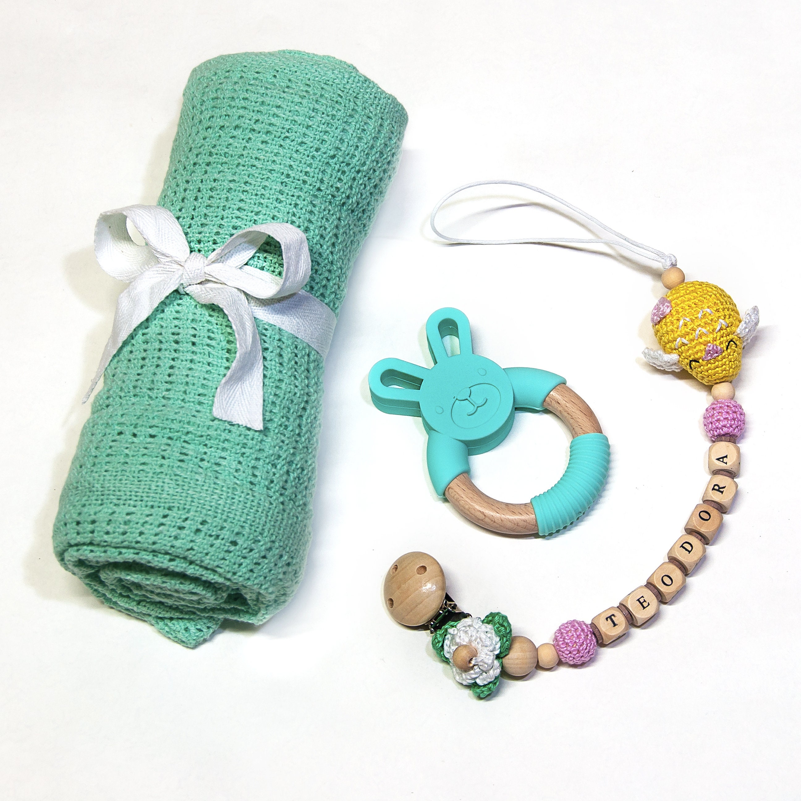 Easter Baby Gift set for Newborn girl. Cotton Baby Blanket Etsy