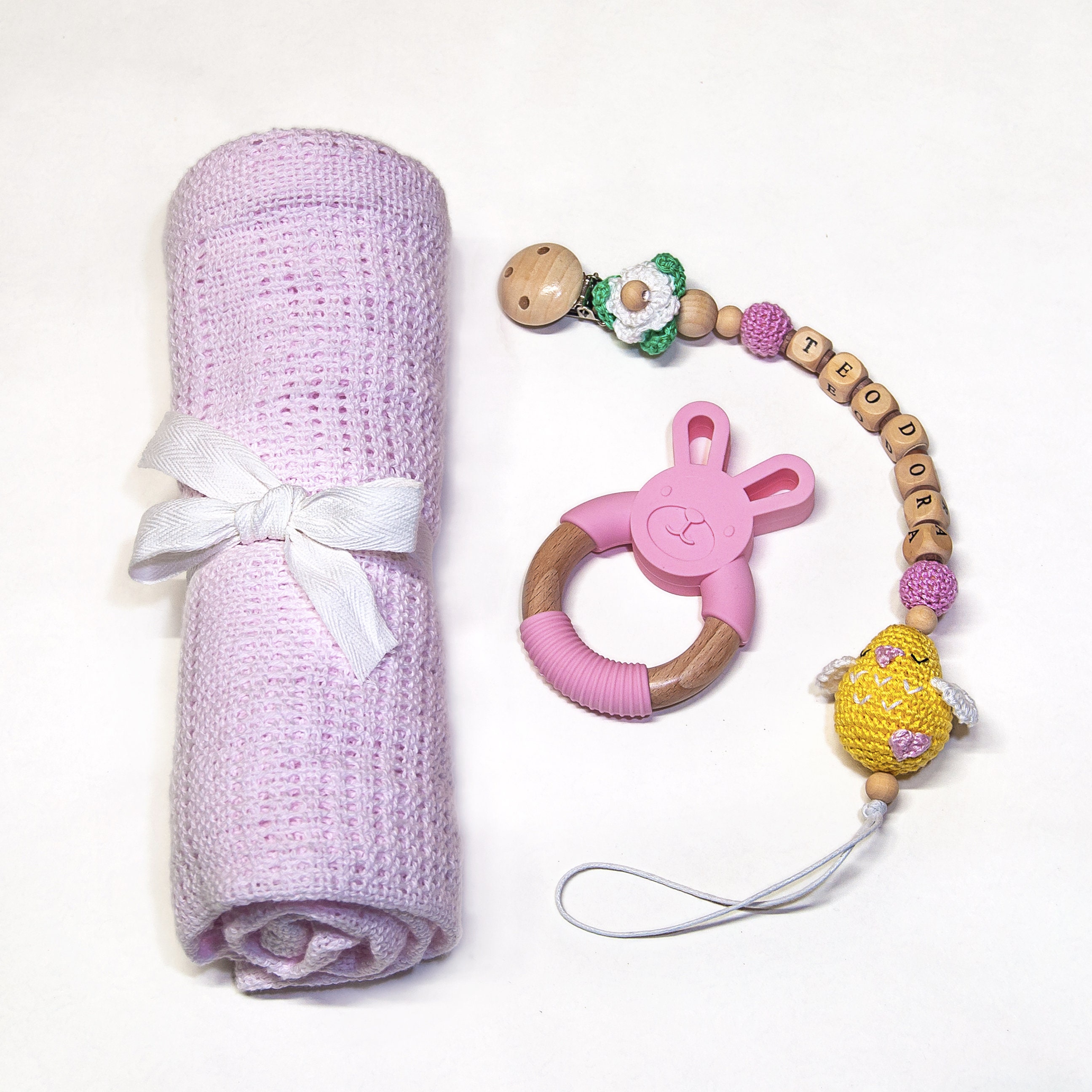 Easter Baby Gift set for Newborn girl. Cotton Baby Blanket Etsy